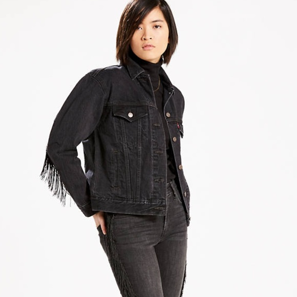 levis fringe trucker jacket